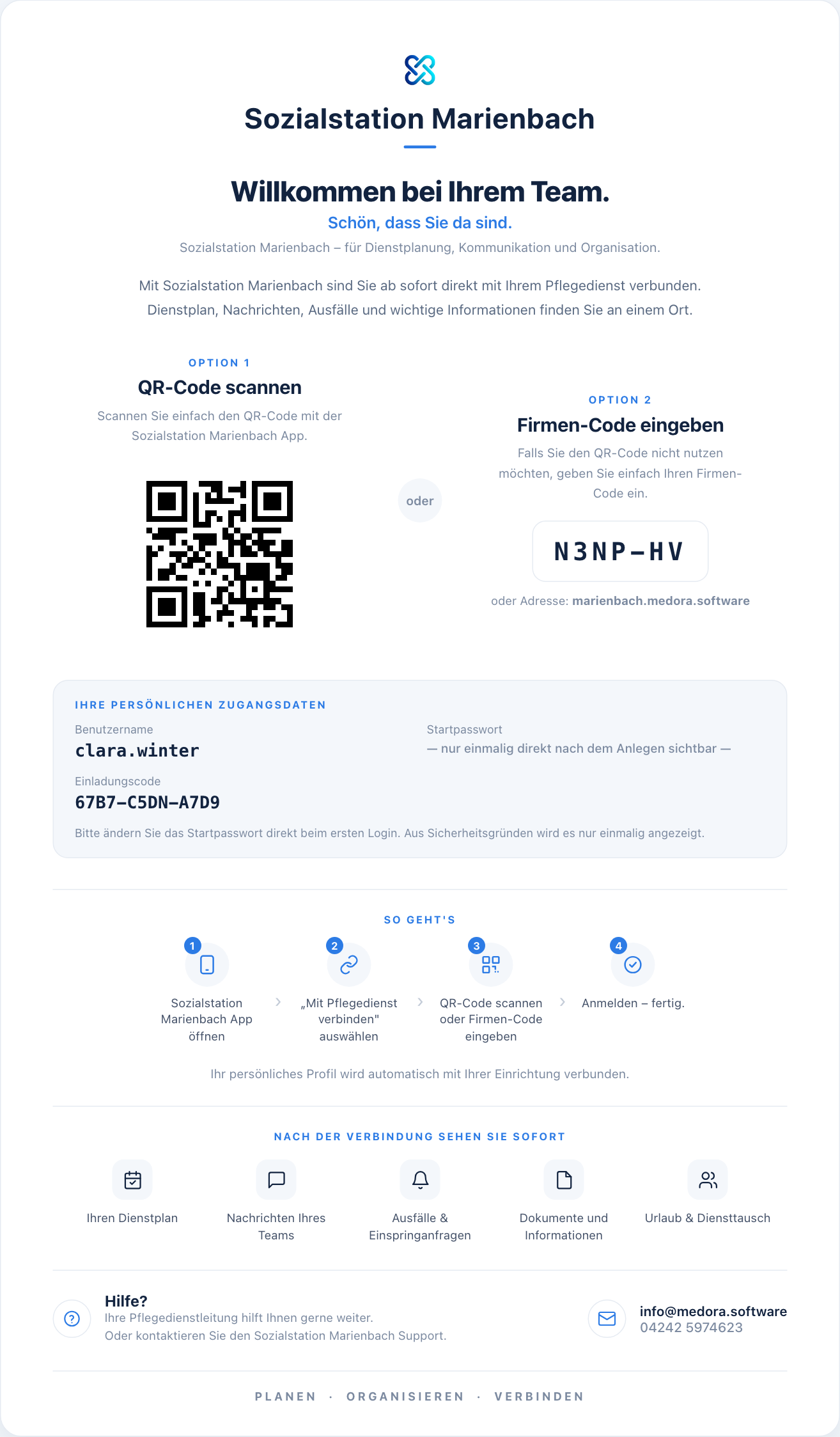 Einladung per QR-Code